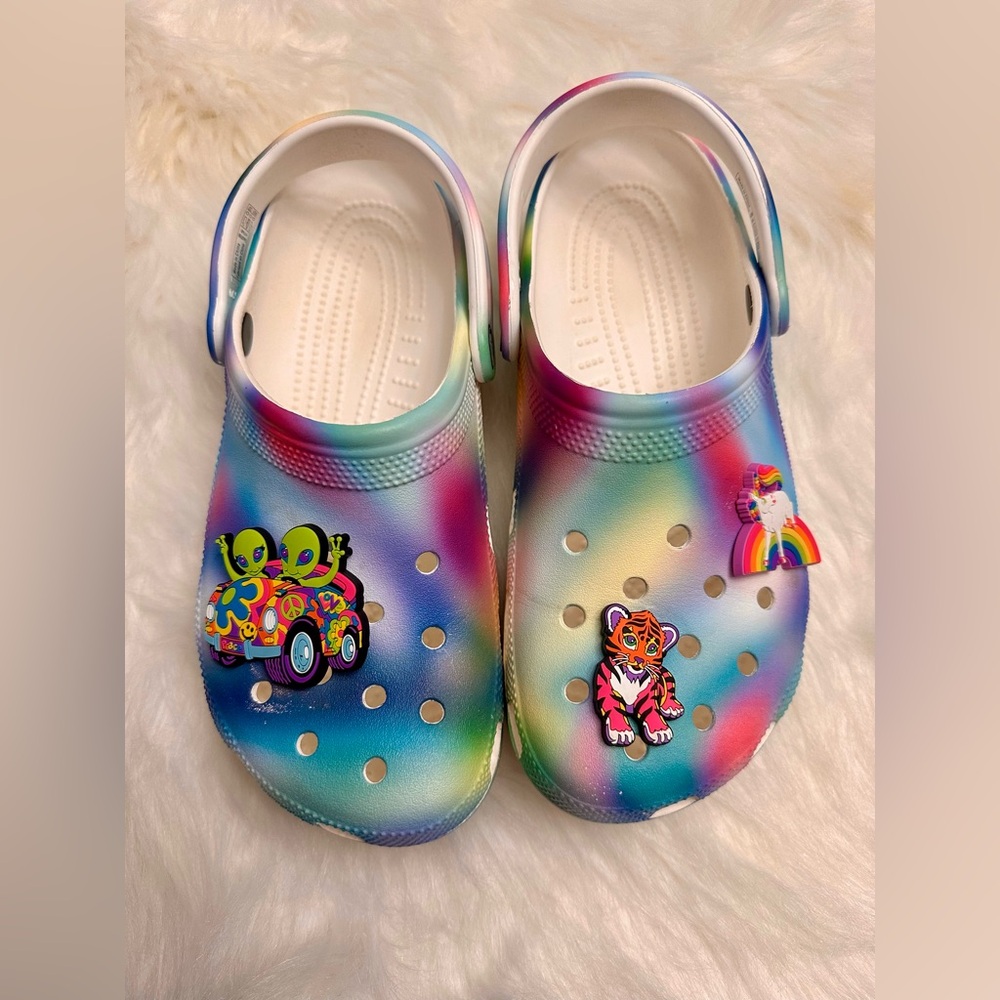 Crocs Solarized Classic Clog with Lisa Frank Jibbitz charms